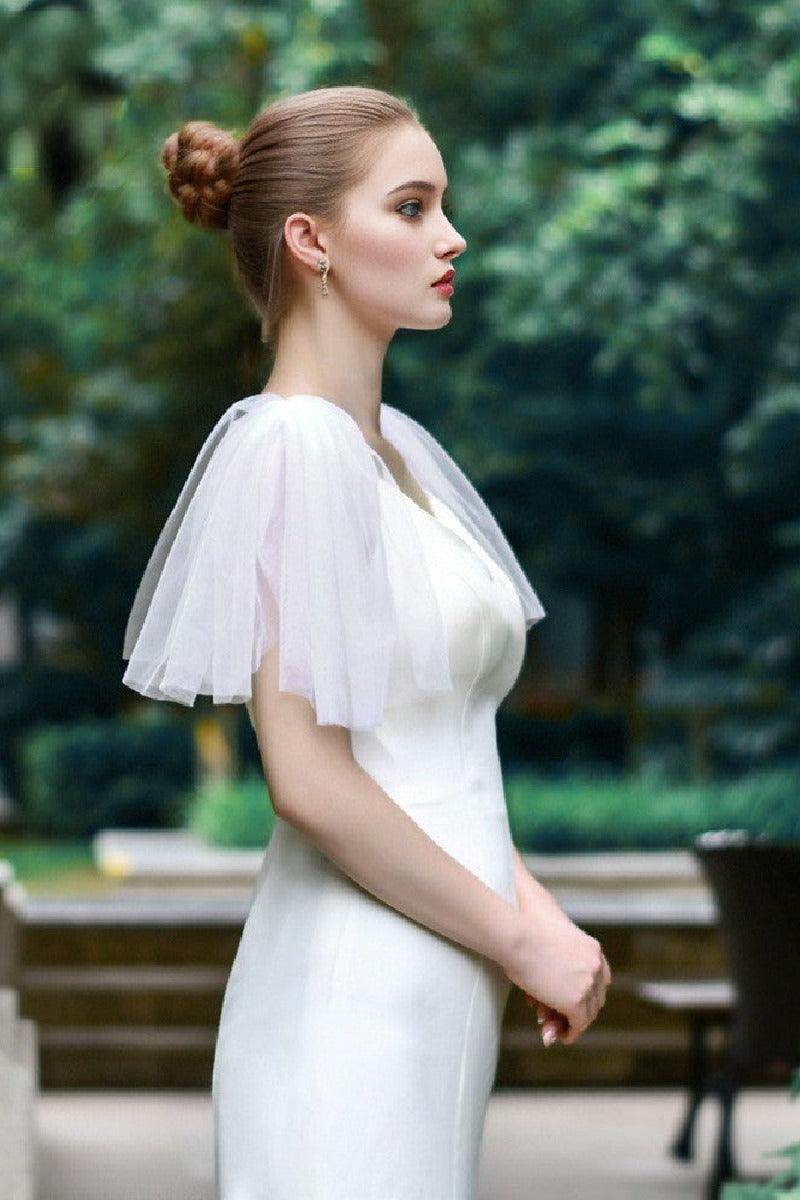 Gauze detachable wedding dress accessories 635223912931 - COCOMELODY